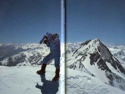 
Hans Kammerlander On Gasherbrum II Summit June 25, 1984 With Gasherbrum I That He And Reinhold Messner Reached June 28, 1984 - To The Top Of The World (Reinhold Messner) book
